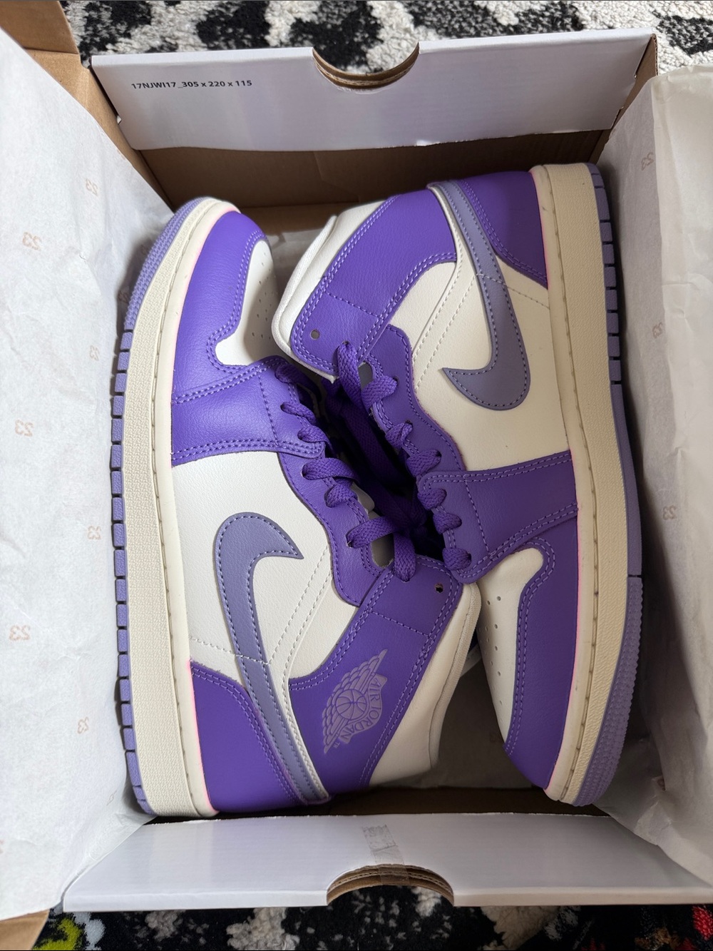 Nike Air Jordan 1 Low Womenβs Sneakers - Purple & White